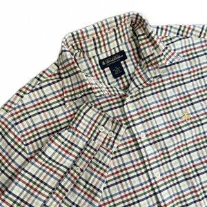 Brooks Brothers Check Long Sleeve Button Down Shirt Supima Cotton Men's Size‎ M